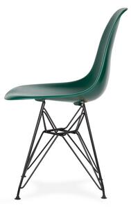 Krzesło DSR BLACK myśliwska zieleń.34 - podstawa metalowa czarna