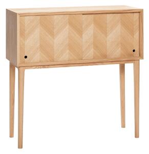 Komoda z drewna dębowego Hübsch Herringbone, wys. 90 cm