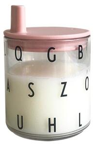 Różowy kubek dla dzieci Design Letters Grow With Your Cup