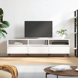 Szafka pod TV, biała, 150x30x44,5 cm, materiał drewnopochodny