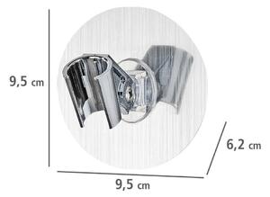 Uchwyt na słuchawkę prysznicową z tworzywa sztucznego, wieszak OSMIO z regulacją kąta - WENKO