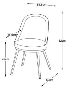 Szare krzesło Gain – Unique Furniture
