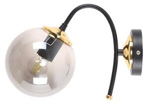 Czarno-szary kinkiet ø 15 cm Yoyo – Squid Lighting