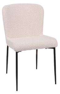 -8% z kodem EASTER - Krzesło do jadalni Willow, tapicerowane, kremowe, boucle