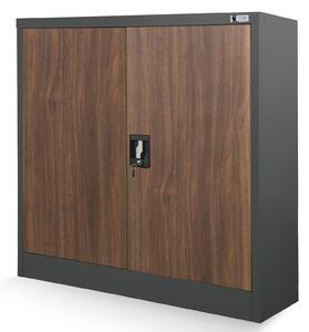 Szafka biurowa Eco Design Beata 90x40x93 cm antracyt/orzech