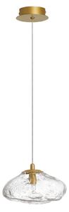 NAYARIT lampa wisząca złota 1xG9 klosz szklany fi 20cm