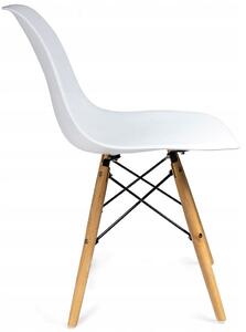 Białe skandynawskie krzesło kuchenne - Huso 3X