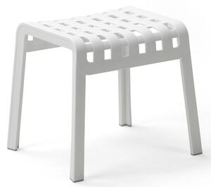 Biały minimalistyczny stołek ogrodowy - Biso
