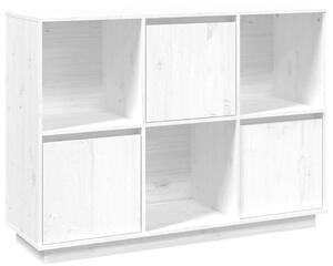 Biały regał drewniany z szafkami na książki - Ovos 3X