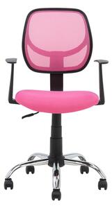 Fotel biurowy z siatką mesh różowy NOPE