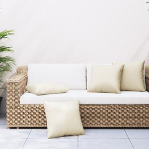 Poduszki na sofę, 4 szt., kremowe, 60x60 cm, tkanina