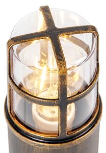 Zewnetrzna Nowoczesna stojąca lampa zewnętrzna mosiężna IP54 50 cm - Kiki Oswietlenie zewnetrzne