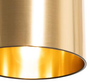 Nowoczesna lampa wisząca czarna ze złotym regulowanym 6-punktowym światłem - Lofty Oswietlenie wewnetrzne