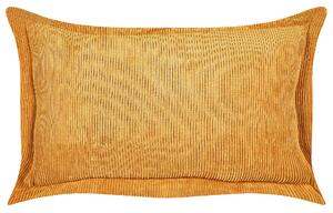 Zestaw 2 poduszek dekoracyjnych sztruks 47 x 27 cm żółty Zinnia Beliani