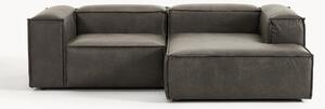 Narożna sofa modułowa ze skóry z recyklingu Lennon