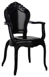 Krzesło King Arm Czarne - Poliwęglan