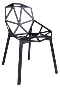 Krzesło Split Premium Czarne - Aluminium, Nogi Czarne