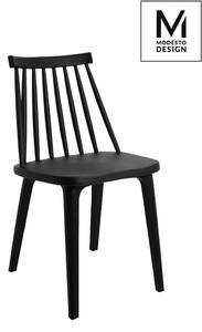 Modesto Krzesło Ribs Black Czarne - Polipropylen
