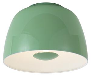 Lampa sufitowa retro zielona z białym wnętrzem, ze ściemnialnym 3-stopniowo LED - Vera