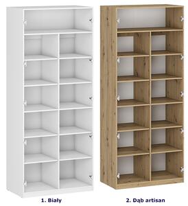 Biały korpus szafy z półkami 100 cm - Wax 11X
