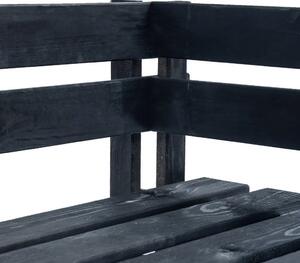 Czarna ławka ogrodowa z palet - Bradley 3X