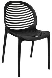 Czarne krzesło plastikowe do jadalni i kawiarni Sunny