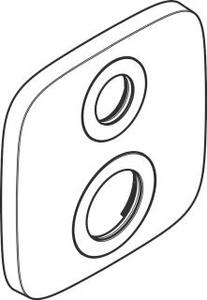 Rozeta Ecostat E 155/155mm Ecostat E F-Set chrom F-Set, termostat Absperr-Umstellventil