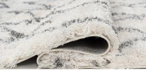 Kremowy dywan shaggy z frędzlami - Nikari 10X