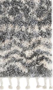 Ciemnoszary dywan shaggy w azteckie wzory - Nikari 4X