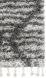 Jasnoszary dywan shaggy z frędzlami - Nikari 9X