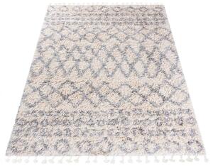 Kremowy dywan włochacz w azteckie wzory - Nikari 5X