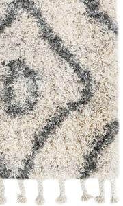 Kremowy dywan shaggy w azteckie wzory - Nikari 7X