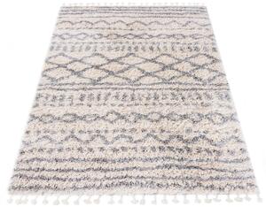Kremowy dywan shaggy w stylu skandynawskim - Nikari 6X