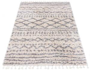 Kremowy dywan shaggy w stylu skandynawskim N3-E19