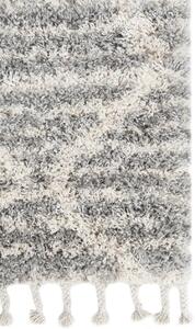 Szary dywan włochacz w azteckie wzory - Nikari 9X