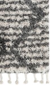 Kremowy prostokątny dywan shaggy do sypialni - Nikari 9X