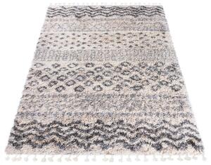 Kremowy dywan shaggy włochacz - Nikari 4X