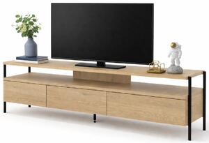Minimalistyczna szafka RTV na nóżkach dąb cremona H0-T54