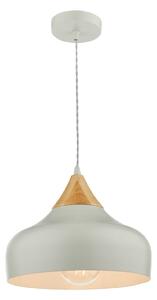Lampa wisząca Gaucho 1 Light Single Pendant Grey And Wood