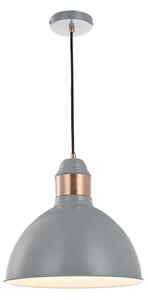 Lampa wisząca Frederick 1 Light Single Pendant Grey Satin Copper