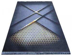 Czarny antypoślizgowy dywan w stylu glamour - Akris 5