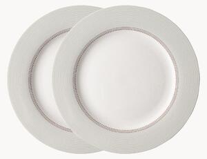 Komplet talerzy dużych z porcelany Flat, 2 elem