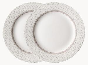 Komplet talerzy deserowych z porcelany Flat, 2 elem