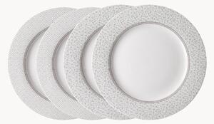 Komplet talerzy dużych z porcelany Flat, 4 elem