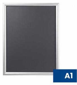 Rama plakatowa A1, ostre narożniki, srebrna