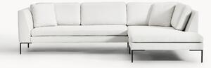 Sofa narożna z metalowymi nogami Emma