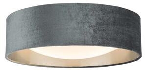 Lampa sufitowa Nysa 2 Light Flush Velvet Dark Grey Shade 40cm