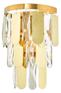 Kinkiet Amira 2 Light Wall Light Polished Gold Crystal