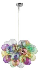 Lampa Wisząca Lucande, Diborah, ściemnialny, wielokolorowy, salon, szkło, design