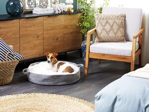 Okrągłe legowisko łóżko dla psa zwierzaka ø 70 cm bawełniane szare Dalaman Beliani